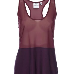 GOOD AMERICAN The Colour Blocked Running Tank Top